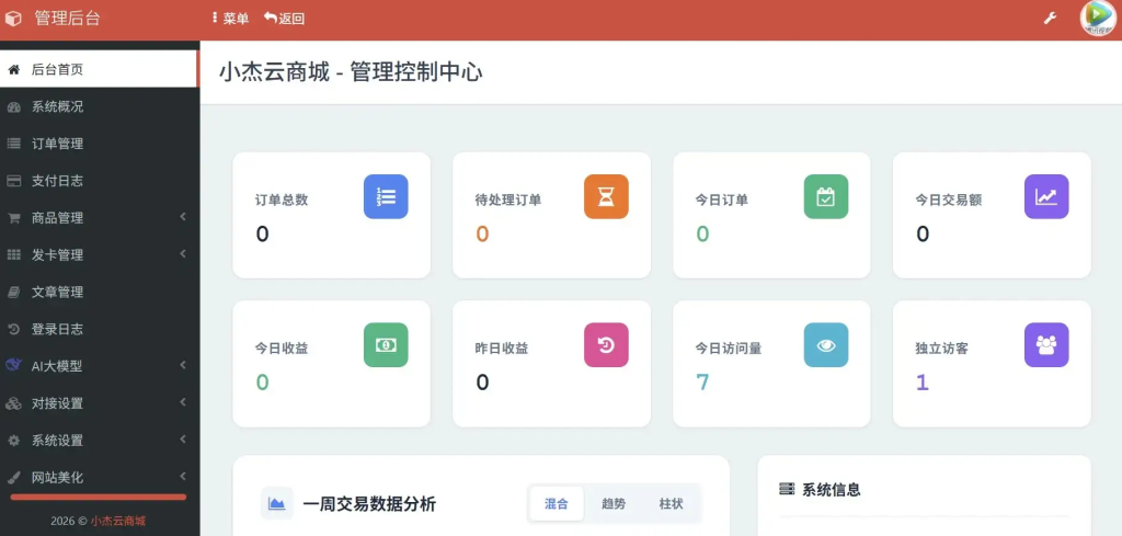 图片[2]-小杰云商城系统源码 完整版 全开源-狗窝源码站