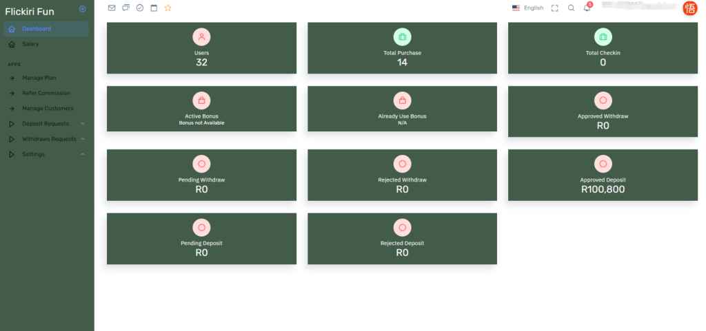 Flickiri Fun海外电影投资理财源码/前端html+后端PHP
