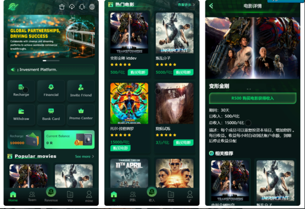 Flickiri Fun海外电影投资理财源码/前端html+后端PHP-狗窝源码站